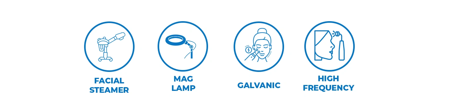 Quad 4-In-1 Steamer Mag Light High Frequency And Galvanic Machine With Aromatherapy