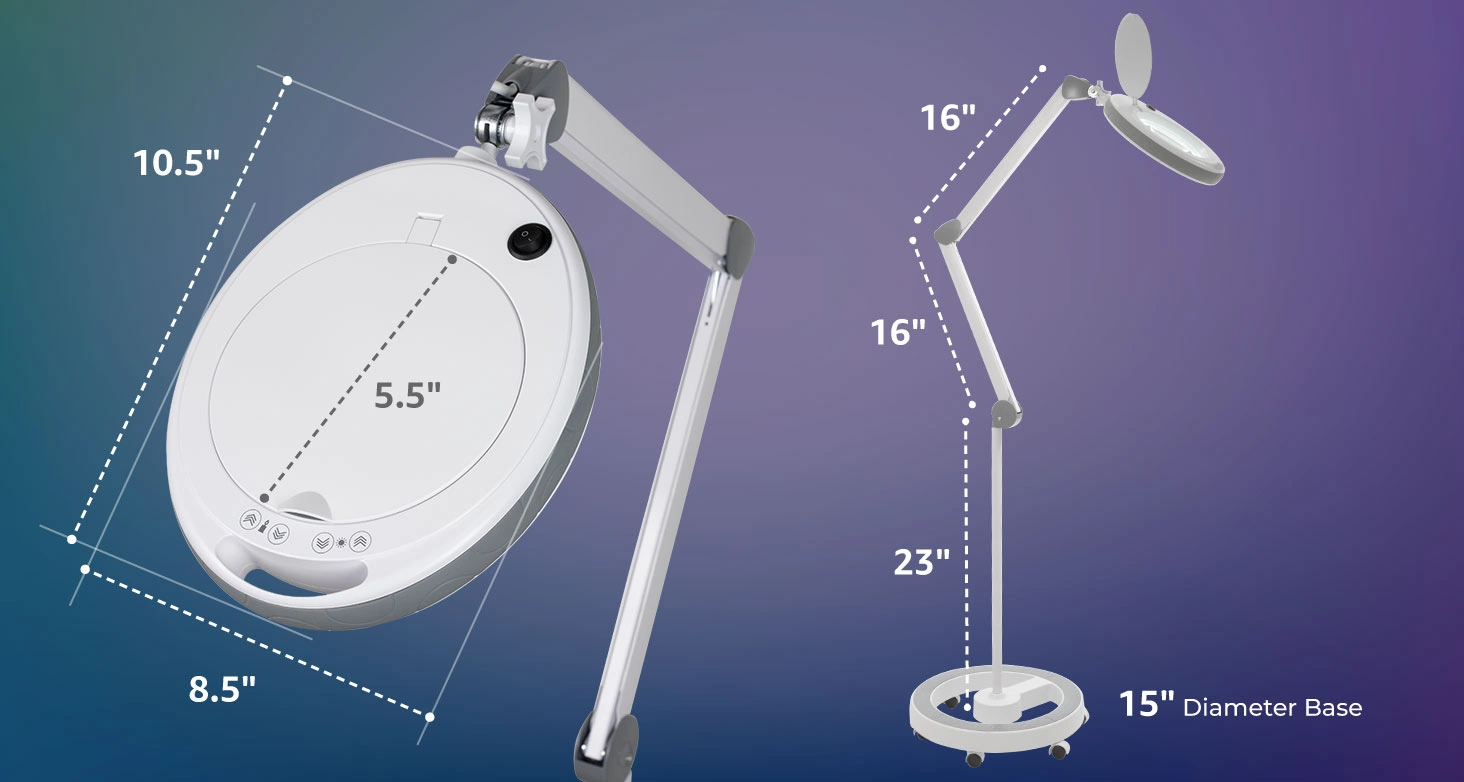 Moda LED Touch Control Brightening Adjustment System Magnifying Lamp features