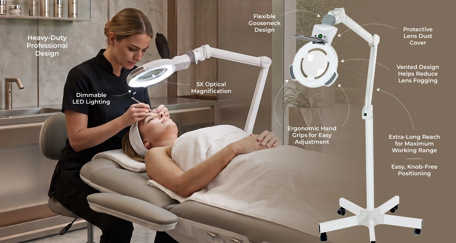 Pro 5x Diopter LED Magnifying Lamp features