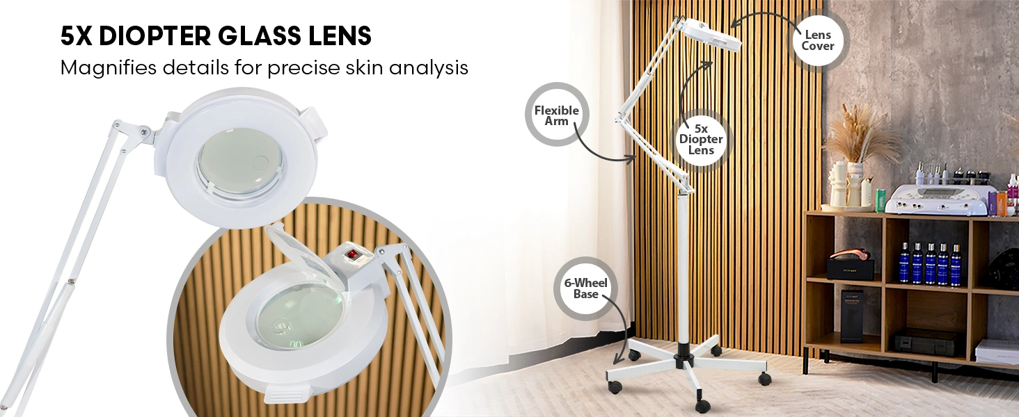 Round 5x Diopter Magnifying Lamp
