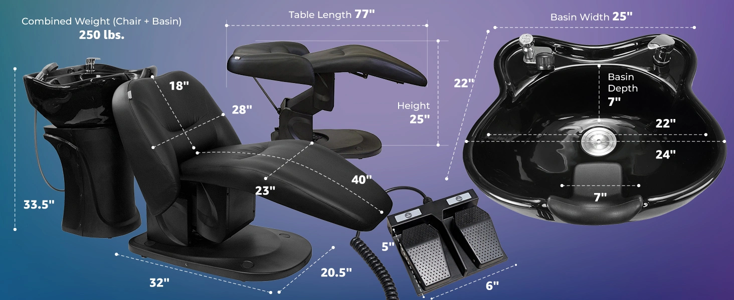 Milano Electric Shampoo Chair