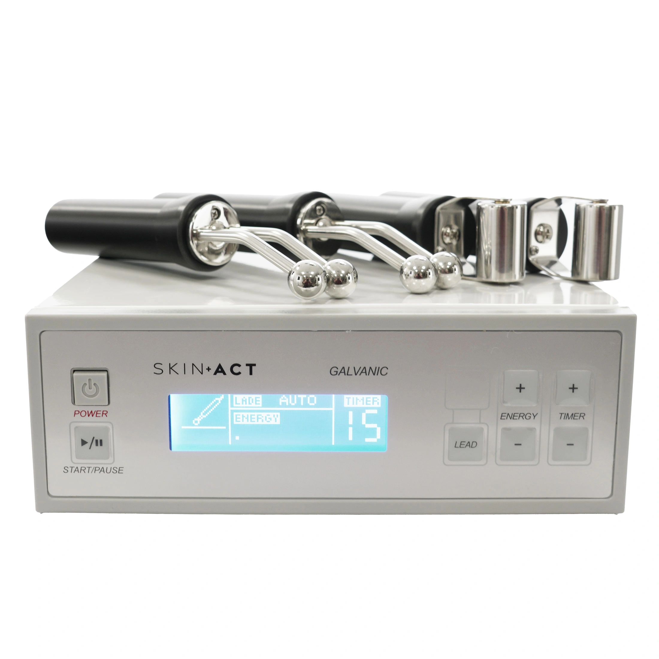 SkinAct Galvanic Facial Skin Care Unit with Dual Probes and Rollers